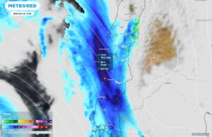 Preocupación por río atmosférico: se esperan hasta 200 mm de lluvia