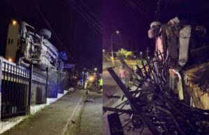 Auto terminó en techo de una casa: menor de edad conducía sin licencia y en estado de ebriedad