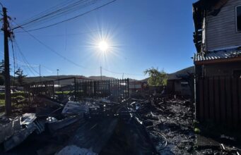 Nueve casas afectadas fue el saldo de un gran incendio en Curanilahue