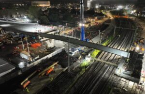 Completan instalación de vigas estructurales del Viaducto Chacabuco