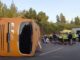 Bus se vuelca cerca de Saltos del Laja: 20 personas resultaron lesionadas