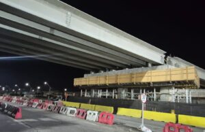 Concretan con éxito la postura de vigas del nuevo Puente Perales