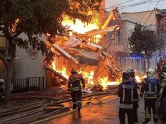 Incendio provocó colapso de edificio comercial en el centro de Concepción