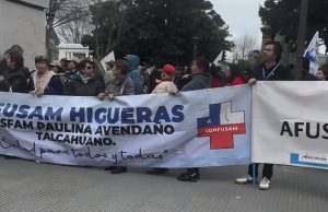 Cientos de funcionarios marchan en Concepción durante paro nacional de la Confusam