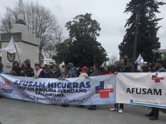 Cientos de funcionarios marchan en Concepción durante paro nacional de la Confusam