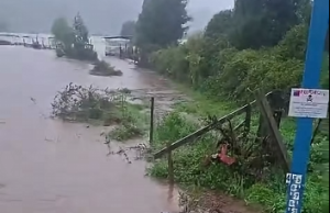 Alerta Roja en Arauco por desborde del río Pichilo en medio de sistema frontal