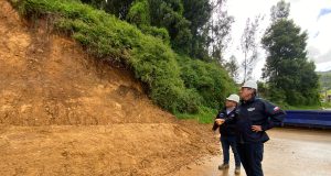 Realizan estudios técnicos por deslizamiento de tierra en Lota y evalúan alternativas para familias afectadas
